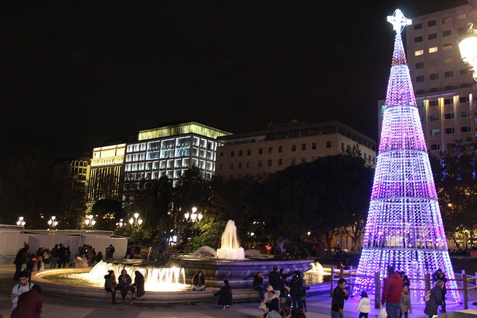 Navidad en Madrid: Plaza de España.